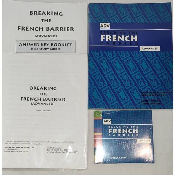 Breaking the French Barrier, Level III Advanced Student Edition workbook 3 CD se - Picture 1 of 6